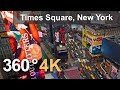 360°, Times Square, New York, USA, 4K aerial video