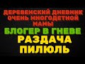 ДЕРЕВЕНСКИЙ ДНЕВНИК очень многодетной мамы. "Мать героиня". БЛОГЕР в гневе. РАЗДАЧА пилюль.