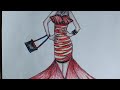 Draw with me | Betta Fish Inspired fashion Part 3 #fashion #blue #illustration #style
