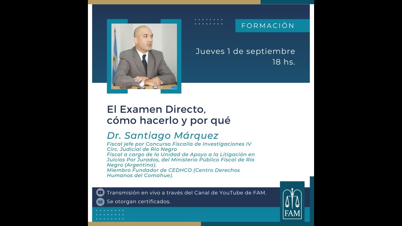 Dr. Santiago Márquez El Examen Directo, cómo hacerlo y por qué. YouTube