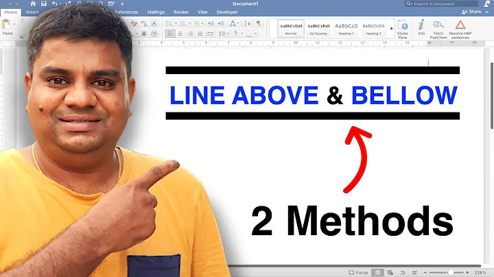 How To Insert Line Above And Below Text In Word - (Microsoft)