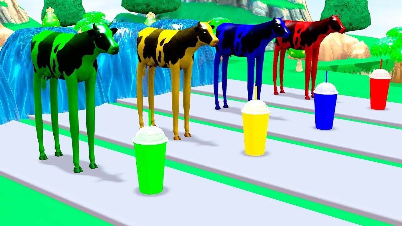 Yellow Racing Cow yellow cow hight stunt game video - YouTube