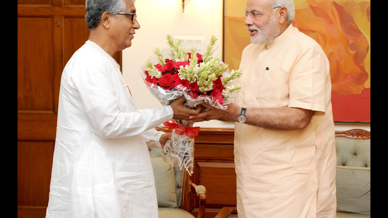 Tripura CM Manik Sarkar calls on PM Narendra Modi  PMO