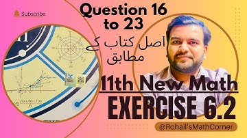 Exercise 6.2|Question 16 to 23|Chapter 6 1st year|11th Class Math New Book 2025|sequence and series 