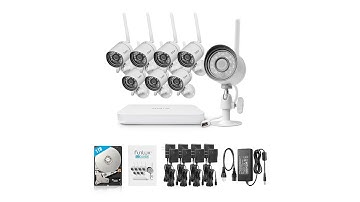 Funlux 8 Channel 1080p HDMI NVR 8 720p HD Indoor Outdoor Wireless Home Security Camera ...