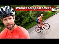 Cycling up the worlds steepest street new zealand