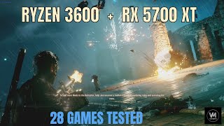 Radeon RX 5700 XT with AMD Ryzen 5 3600 28 games tested