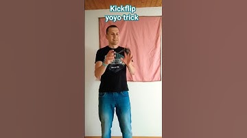 🪀 Kickflip yoyo trick with wooden yoyo #shorts