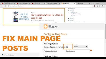 Fix Problem Number of Posts on Main Page Blogger