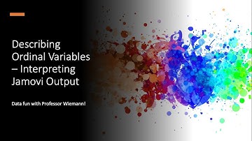 Describing Ordinal Variables – Interpreting Jamovi Output