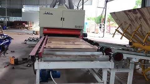 plywood calibration sanding machine  processing video
