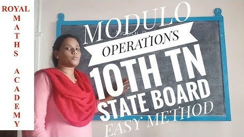 #MODULO OPERATIONS |10th STD|chapter 2|easy method|TN state board