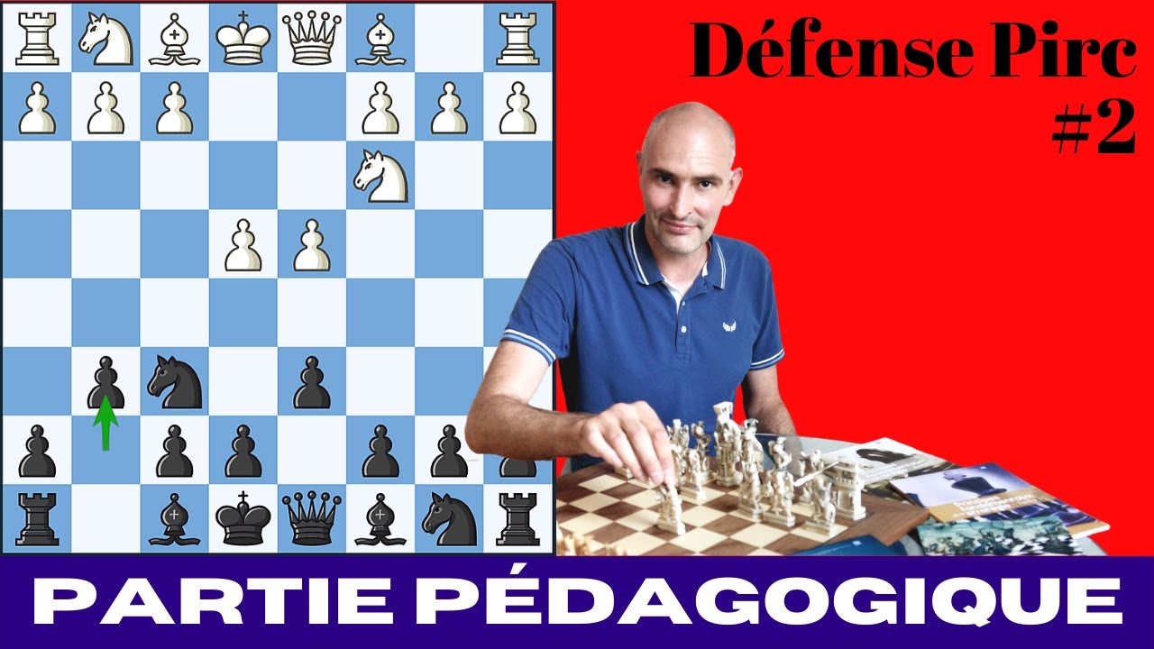 Défense Pirc (2) : Partie d'échecs pédagogique