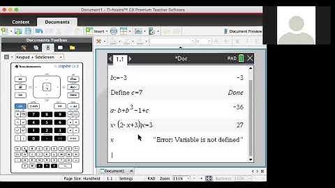 Assigning Values to Variables on a TI-nSpire