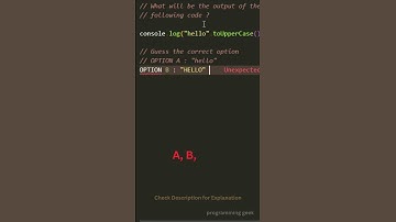 Javascript Quiz: How Well Do You Know UpperCase() method in JS#programming #javascript #coding #quiz