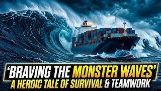 BRAVING MONSTER WAVES: Teamwork Saves the Day! #Shorts #ShipVSStorm #Viral #Bravery #Teamwork