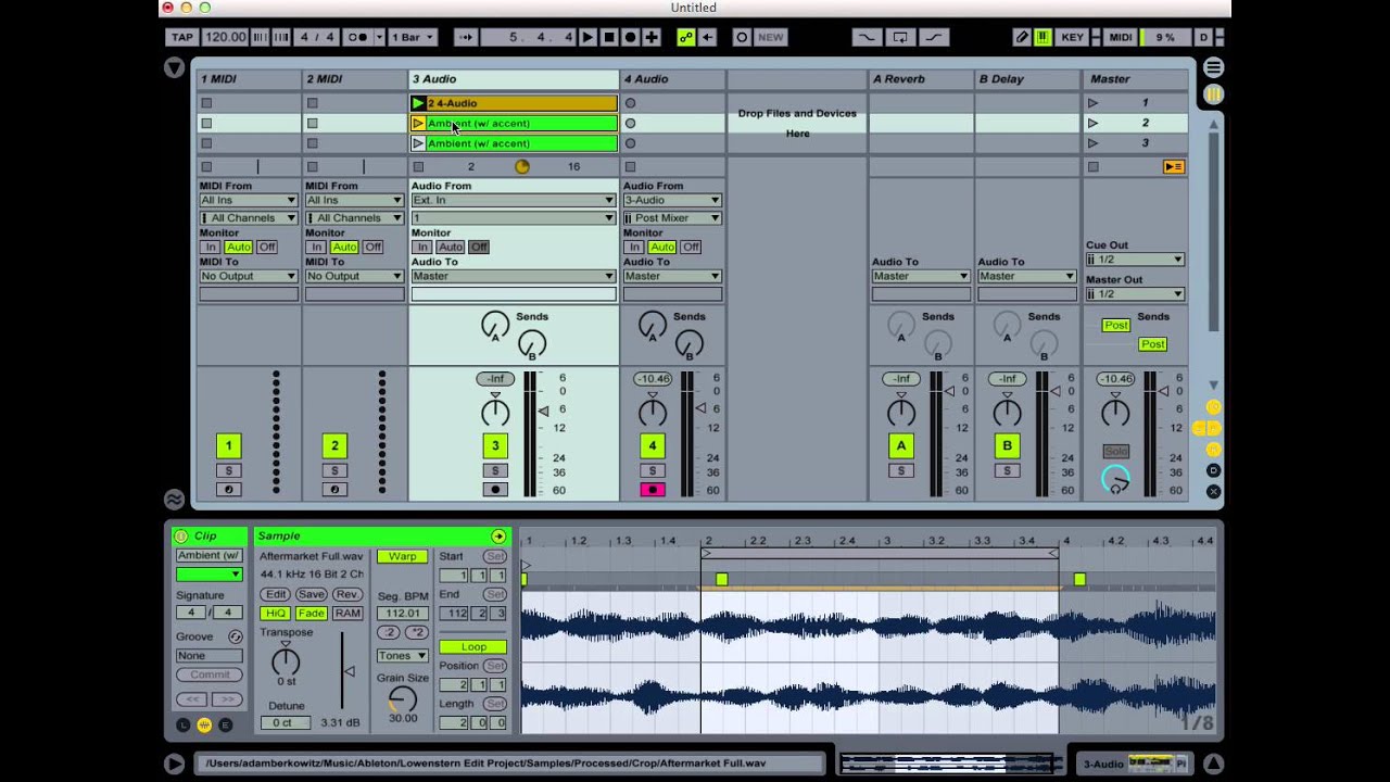Ableton Live 9 Tutorial - Reverb + Pitch Drop Transition - YouTube