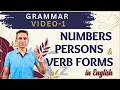 What are Numbers, Persons &amp; Verb Forms in English | Basic Grammar | #english #basicgrammar
