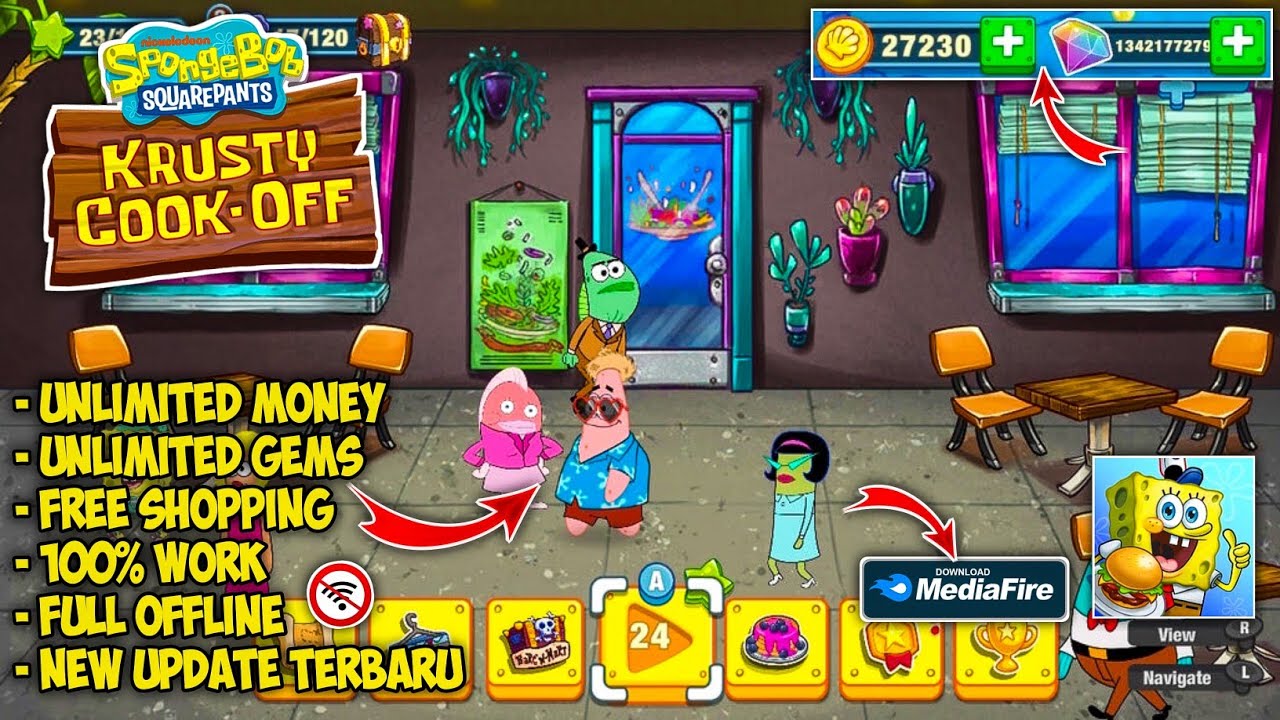 Spongebob Krusty Cook Off Mod Apk Terbaru 2022 Unlimited Money