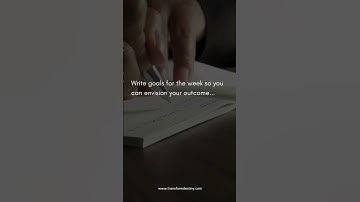 What are your goals for the week? | NLP | Transform Destiny | Michael Stevenson #NLP