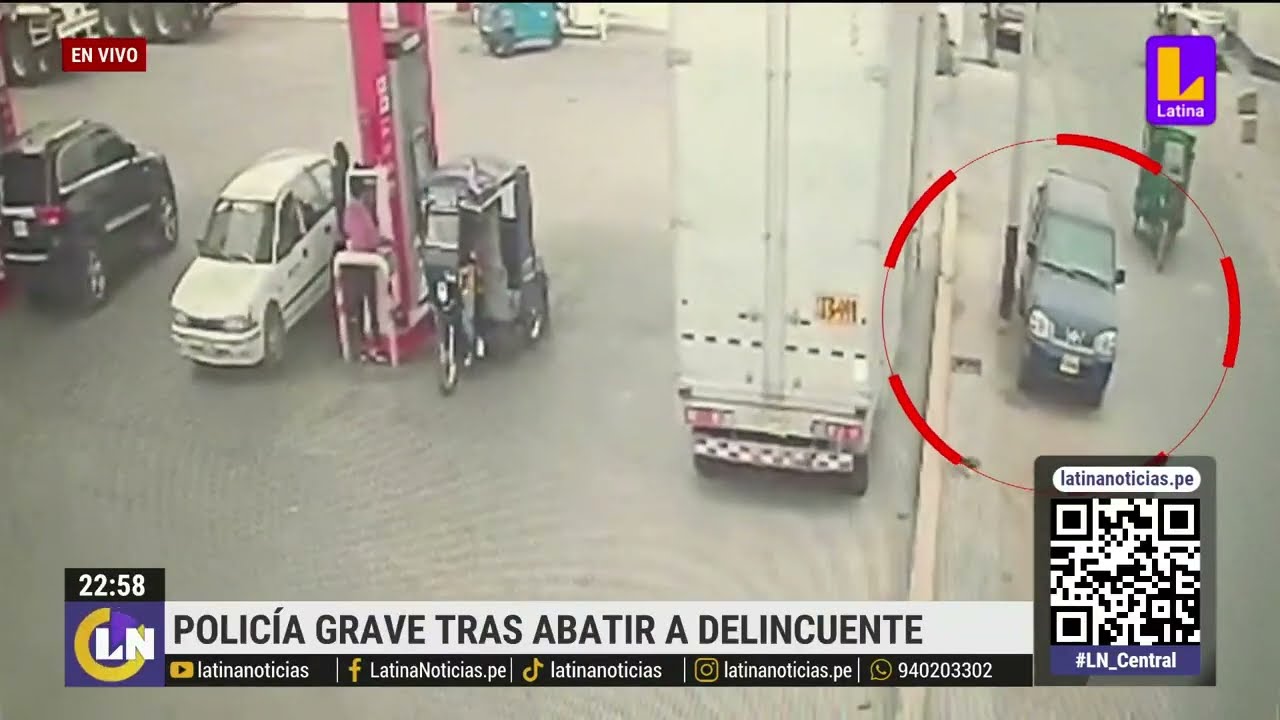 Policía abate a delincuente y evita robo de su vehículo, pero resulta herido