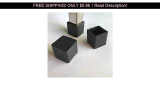 4pcs square silicone chair leg caps Non-slip Table Foot dust Cover Socks Floor Protector pads pipe