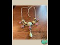 Cotton Candy Dahlia Gemstones Choker Necklace Sterling Silver