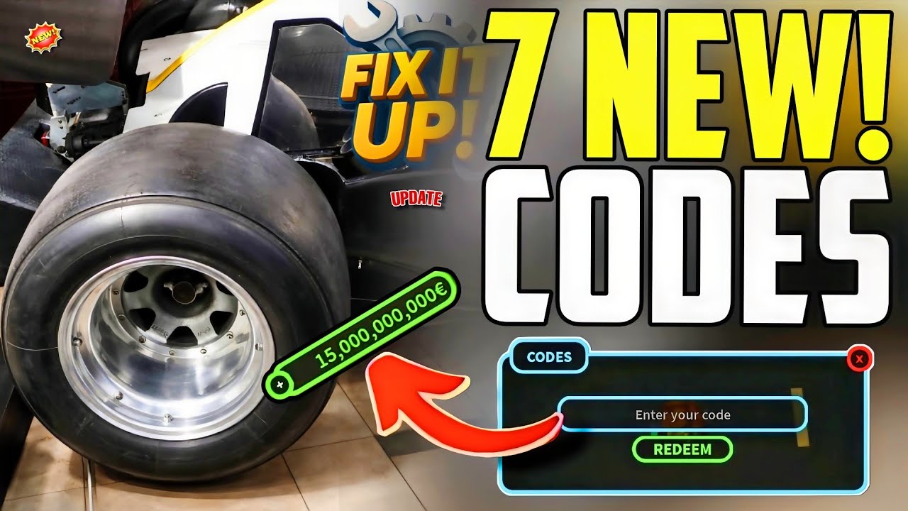 ⚠️CUSTOM TIRES!💥[CODE]⚠️ FIX IT UP ROBLOX CODES 2026! FIX IT UP NEW ...