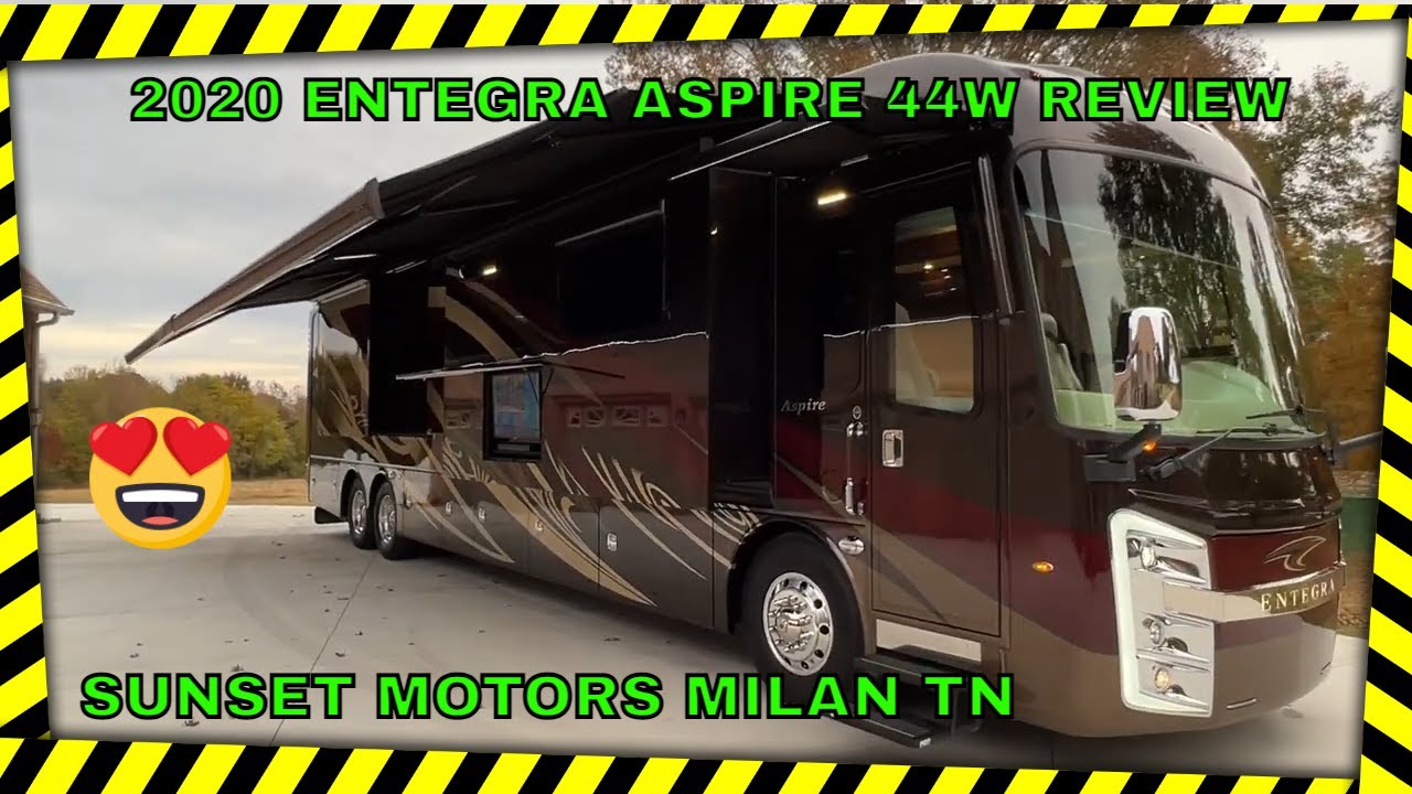 2020 ENTEGRA ASPIRE 44W CLASS A DIESEL MOTOR HOME RV REVIEW USED FOR SALE WWW.SUNSETMOTORS.COM