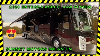 2020 ENTEGRA ASPIRE 44W CLASS A DIESEL MOTOR HOME RV REVIEW USED FOR SALE WWW.SUNSETMOTORS.COM