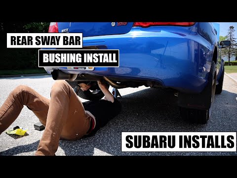 Rear Sway bar bushing install on a built 05 sti!
