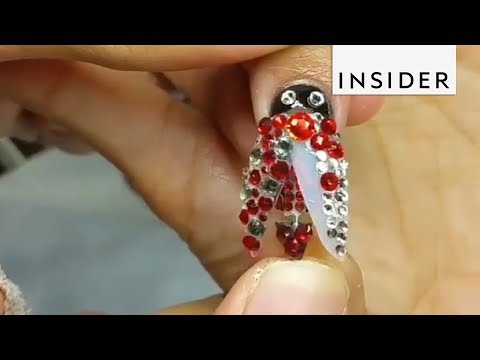 Intricate Nail Art That Lights On Fire And Moves