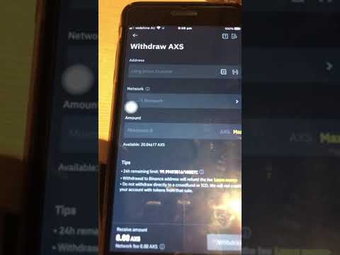  Binance To Ronin Withdrawal For AXS Pwede Na