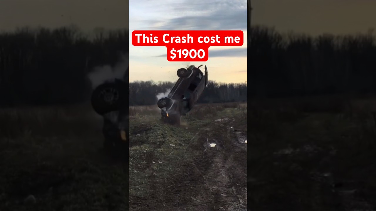 $1900 Truck Gets Destroyed in Head-On Collision #dodge #crash #shorts