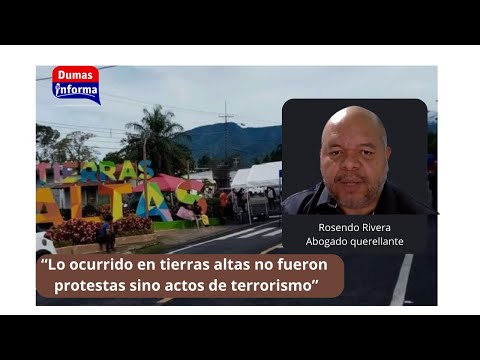 En Tierras Altas se cometieron varios delitos en las protestas dice Rosendo Rivera