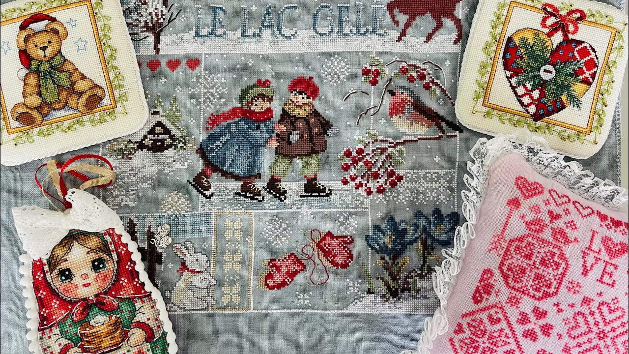 Flosstube #11 February cross stitch projects. ❄️☃️