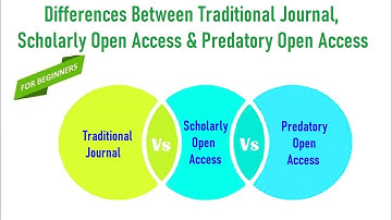 Differences Between Traditional Journal, Scholarly Open Access and Predatory Open Access Journal