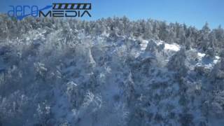 La nevada de O Cebreiro, a vista de pájaro