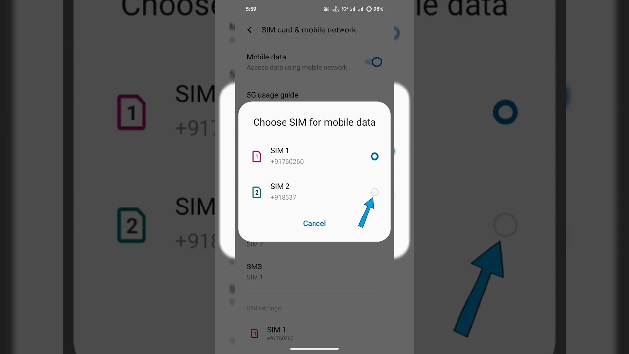 How To Set Default Sim For Data 