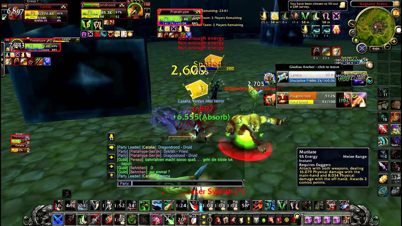 [WoD] 6.2 Arena Rogue+HPally / Rogue+Feral