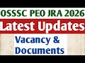 OSSSC PEO 2026 Latest updates//PEO & JRA 2026