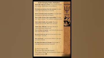 10 Life Changing Habits  Motivation & Personal Growth #motivation  #psychology