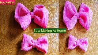 Fabric BOW Tutorial। Easy Fabric Bow Making।