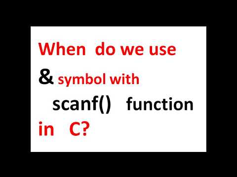 C Language Tutorial for Beginners |use of address operator in scanf()