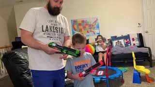 Father-Son laser tag battle