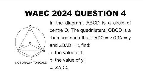 WAEC 2024 Mathematics Theory Question 4