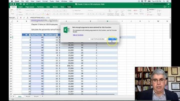 How to Calculate the Percentile Rank for Each of a Series of Scores in Excel 2016 for Mac