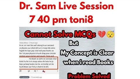 Dr. Sam Live Session about Mdcat 2023||Mdcat 2023 preparation ||Mdcat Guidance session 03