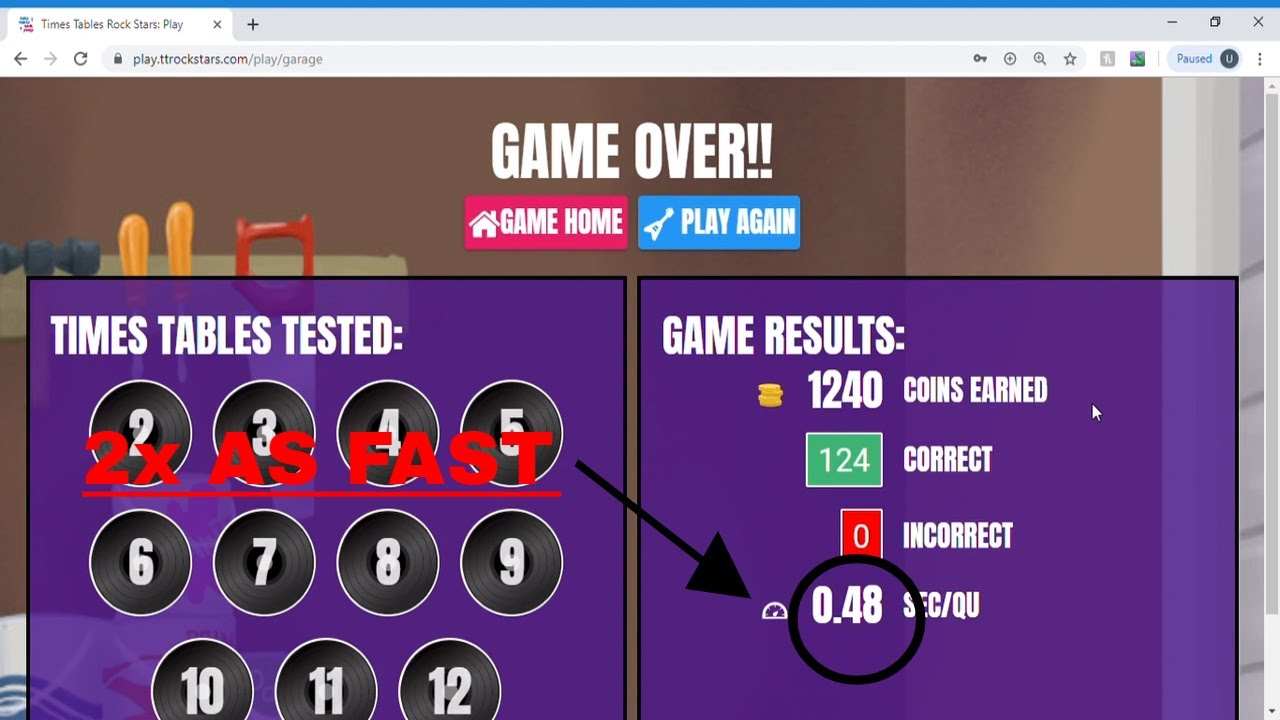 TTRockstars – Login to Times Table Rockstars