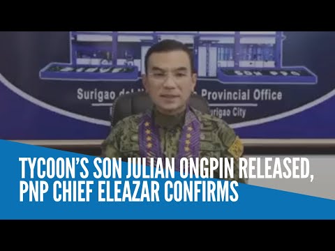 Tycoon’s son Julian Ongpin released, PNP chief Eleazar confirms